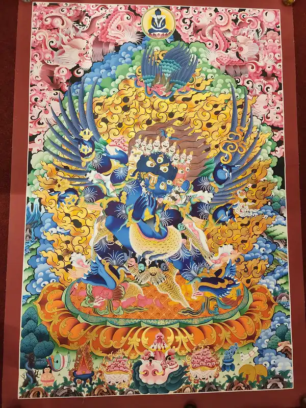 Thangka de Vajrakilaya sur toile de coton