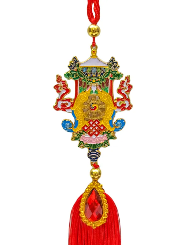 Amulette rituelle bouddhiste en métal pour la pratique spirituelle