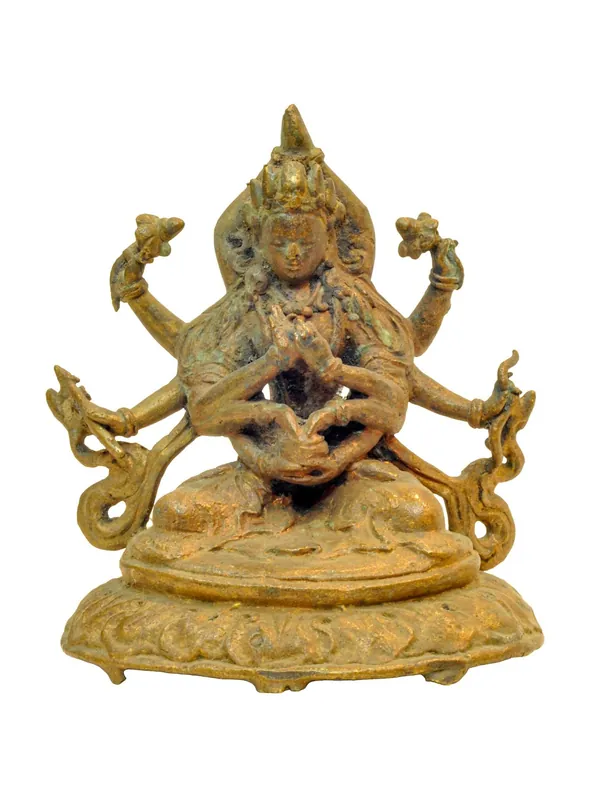 Statue bouddhique en cuivre de Namasangiti, fabriquée à la main