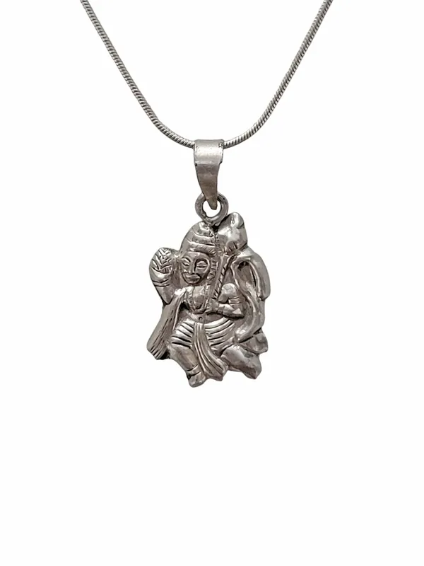 Pendentif en argent de Hanuman pour la force et la dévotion