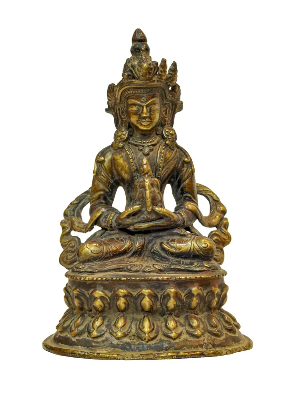 Statue en bronze d’Amitayus – Incarnation de la sagesse et de la longévité