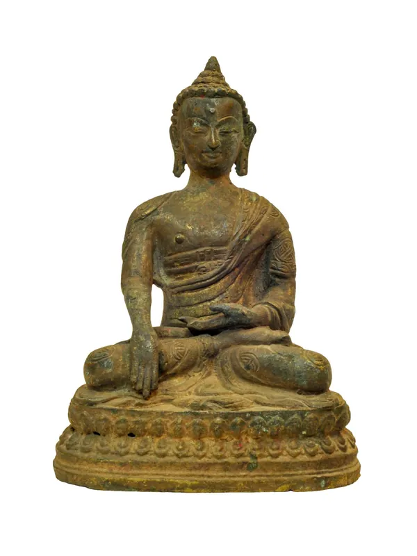 Statue majestueuse en cuivre de Shakyamuni Bouddha – 13 cm