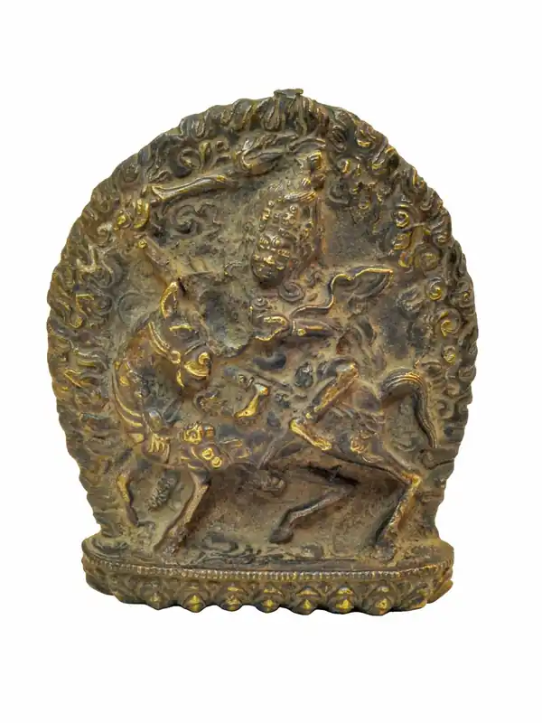 Statue en cuivre de Palden Lahmo – Protectrice féroce du bouddhisme tibétain