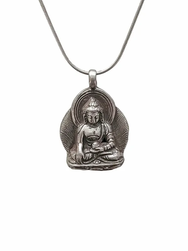 Pendentif en argent de Shakyamuni Bouddha