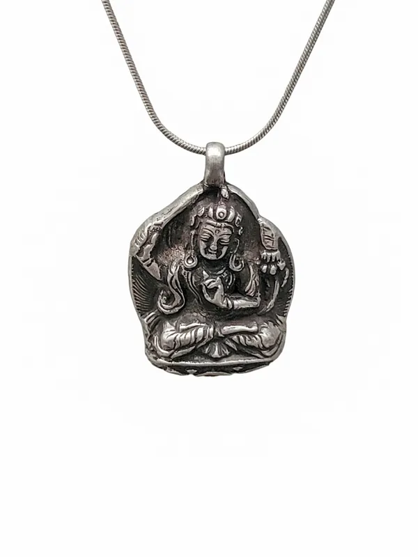 Pendentif en argent Manjushri – Symbole de la sagesse
