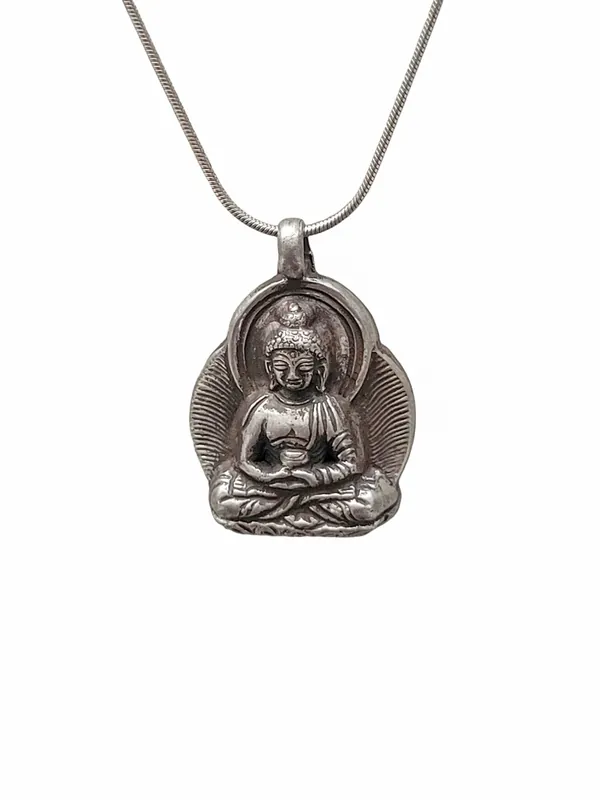 Pendentif en argent d’Amitabha Bouddha