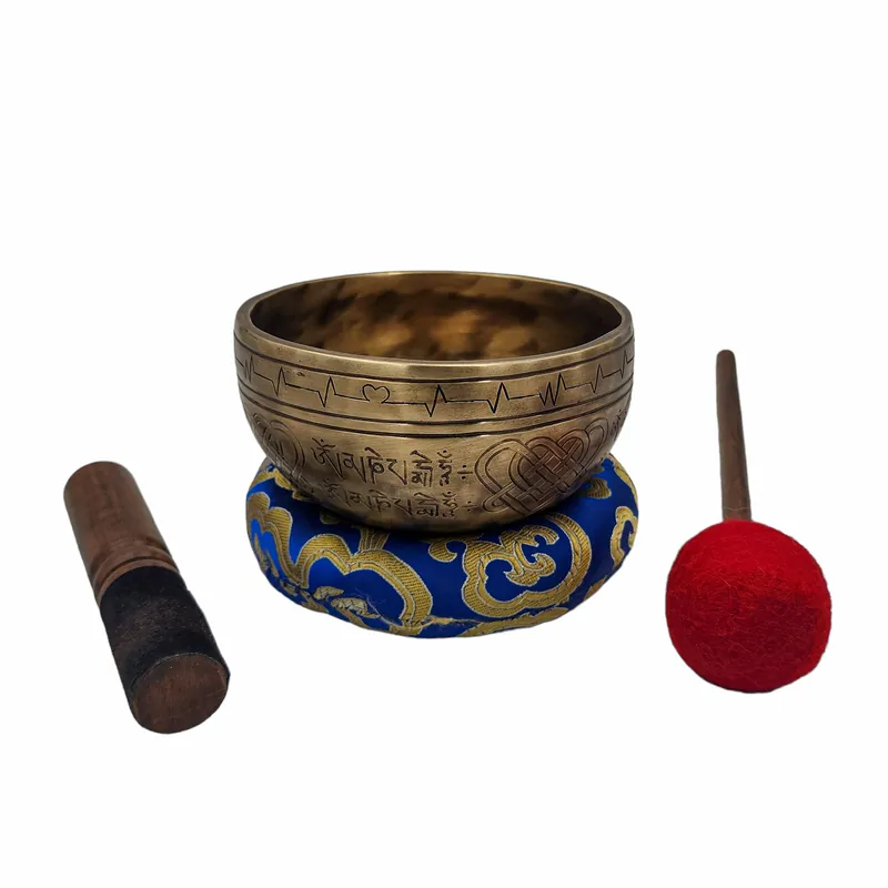 Sept bols chantants en bronze Jhumka Bati