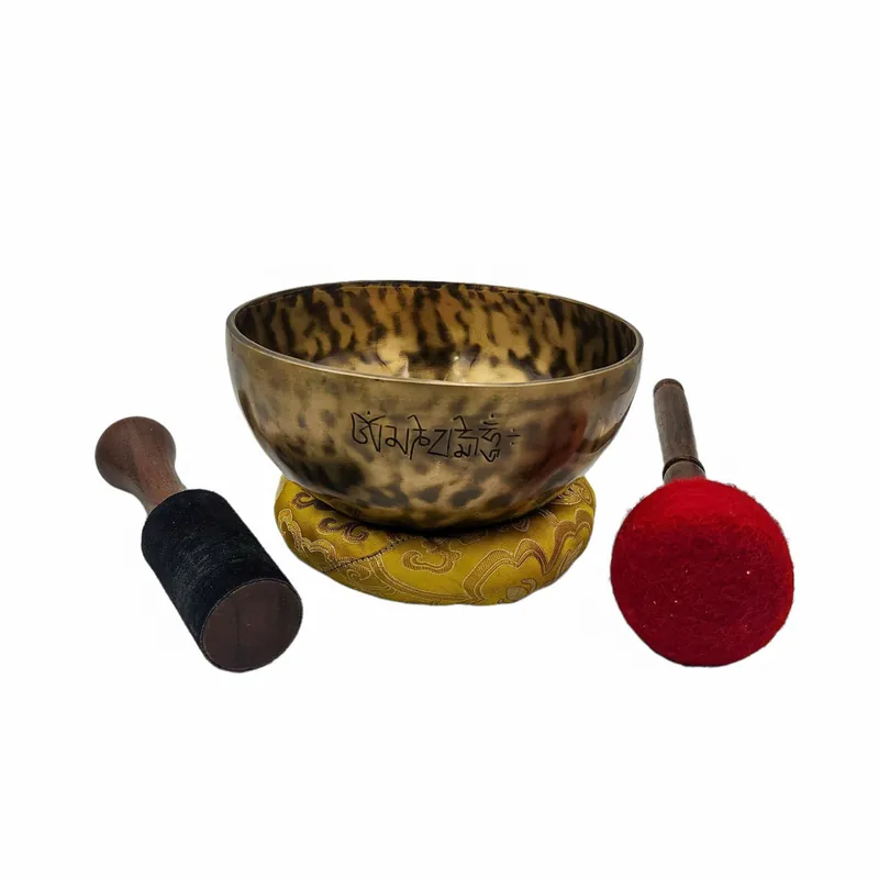Sept bols en bronze pleine lune pour la pratique du Vajrayana