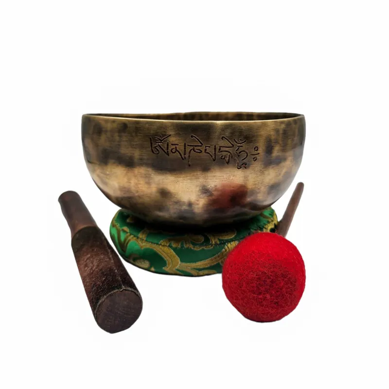 Sept Bols en Bronze Pour la Méditation en Pleine Lune