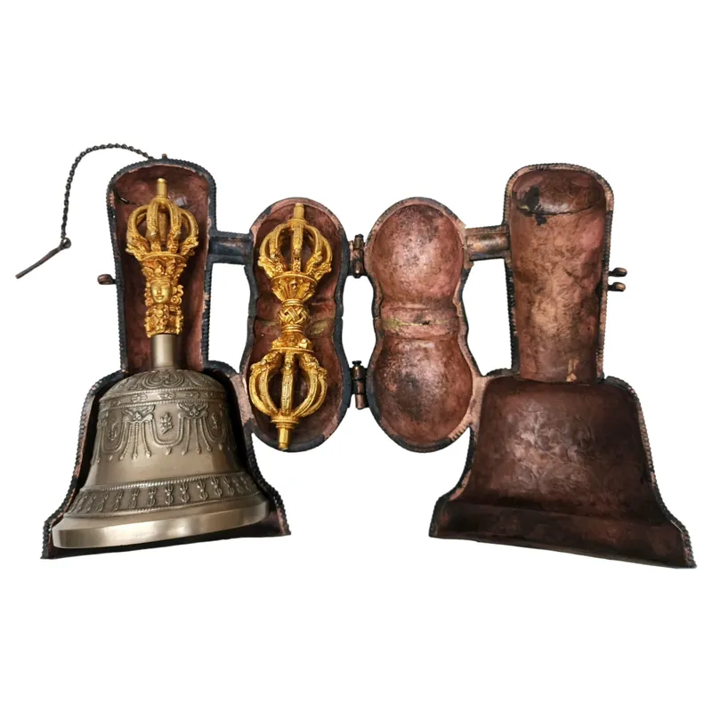 Cloche et Dorje en Bronze et Cuivre