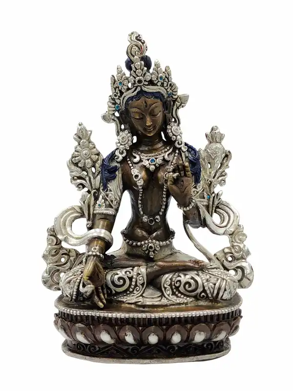 Statue miniature en cuivre de Tara Blanche