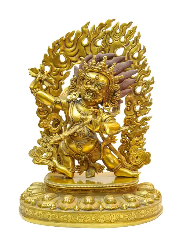 Statue en cuivre de Vajrapani – Artisanale, 40 cm, Émanant de la force et de la compassion