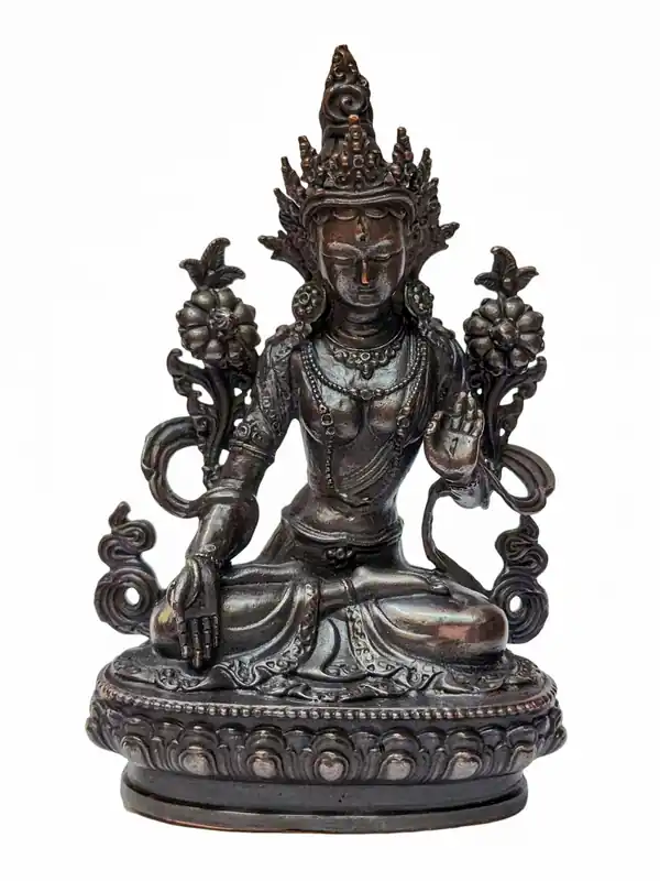 Statue miniature de la Tara blanche oxydée en chocolat