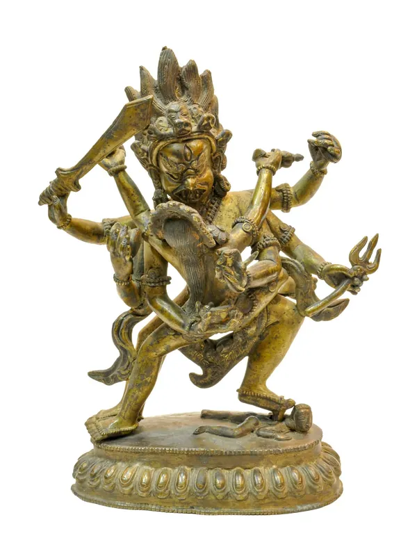 Statue en cuivre de la consort Garuda Shakti