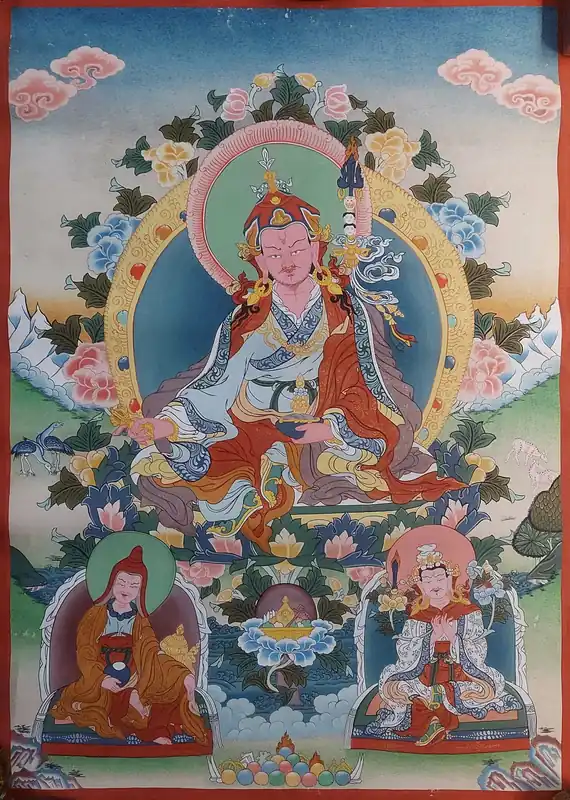 Thangka de Padmasambhava sur toile de coton
