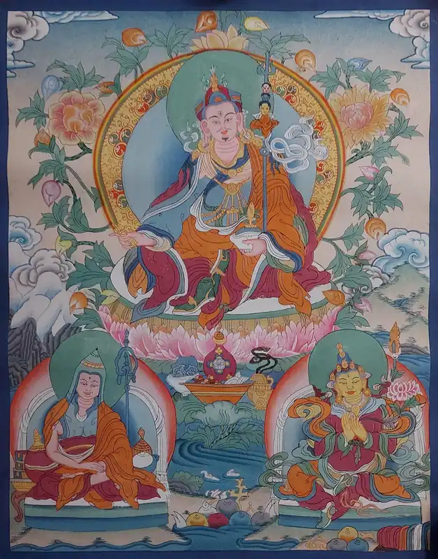 Thangka de Padmasambhava sur toile de coton