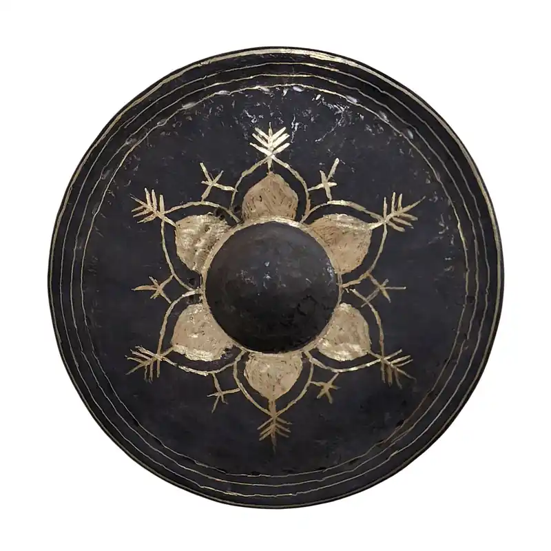 Gong en bronze divin avec design floral pour la méditation et la guérison par le son
