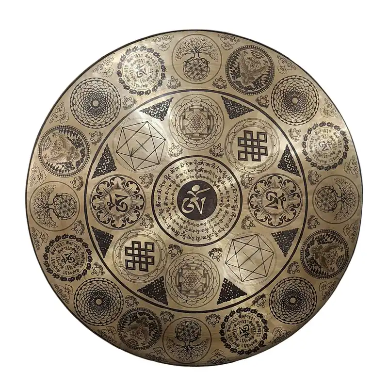 Gong en bronze résonnant pour approfondir la méditation – 29 cm
