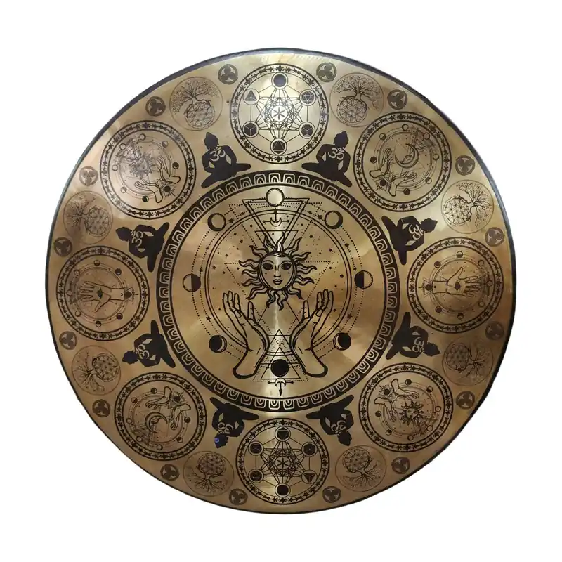 Gong Chau tibétain en bronze authentique pour la guérison spirituelle par le son