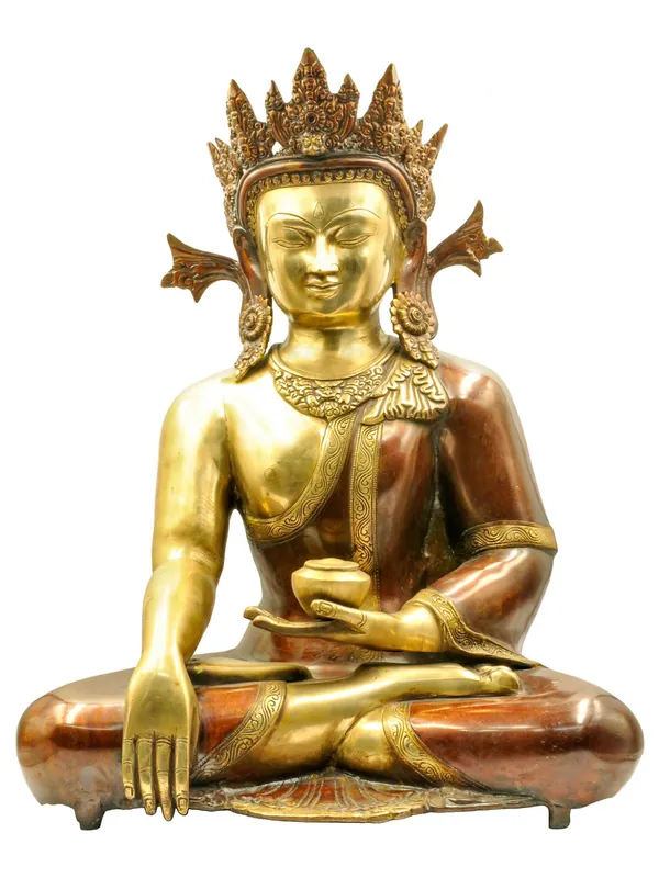 Statue en bronze de Shakyamuni Bouddha – 56 cm de Paix et de Sagesse
