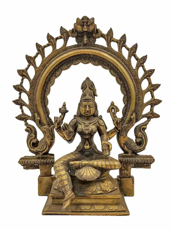 Statue de laiton de Lakshmi – Un symbole de prospérité et d’abondance