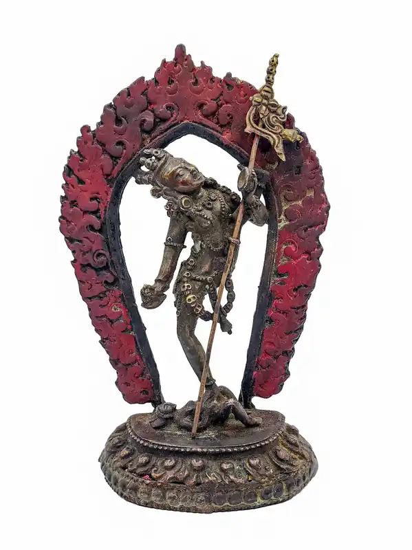 Statue artisanale en cuivre d’Akash Yogini – Étreindre la sagesse et la compassion