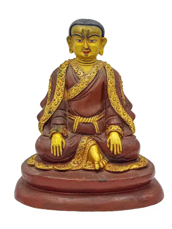 Statue en cuivre artisanale de Marpa Lotsawa – 15 cm