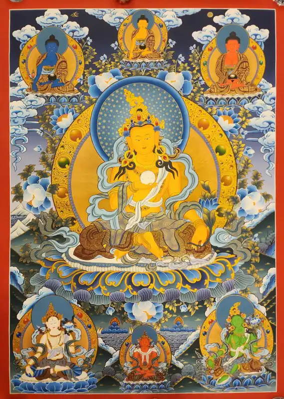 Thangka de Ksitigarbha sur toile de coton