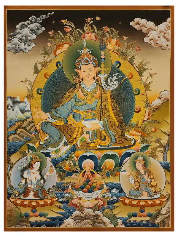 Thangka de Padmasambhava sur toile de coton