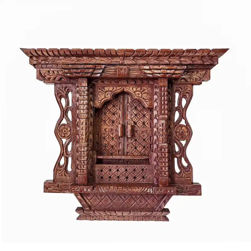 Œuvre d’art en bois sculpté à la main de la culture Newari