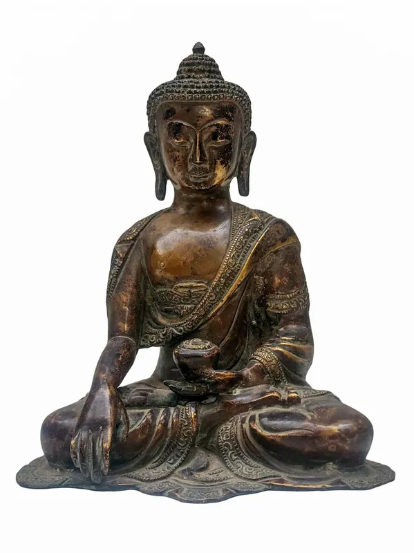 Statue en cuivre de Bouddha Shakyamuni – Symbole de la compassion et de la sagesse