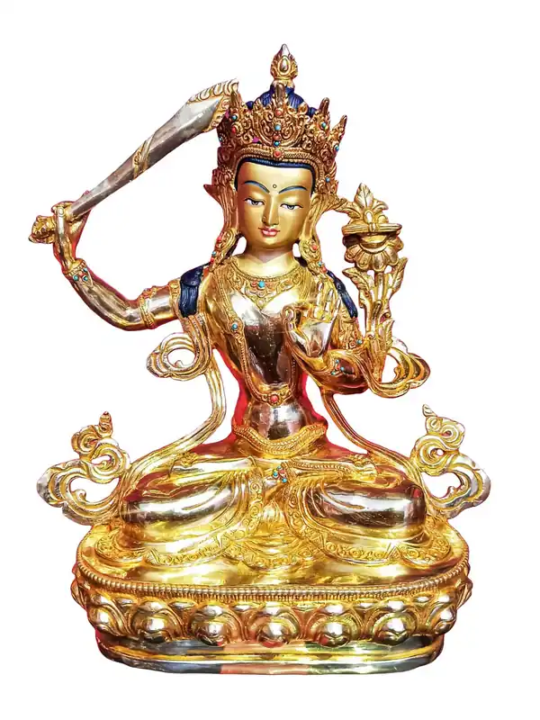 Statue tibétaine du Bodhisattva Manjushri