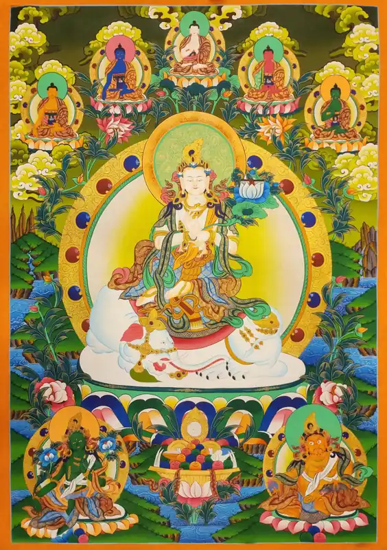 Thangka de Samantabhadra sur toile de coton