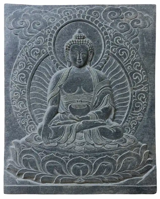 Sculpture en ardoise de Shakyamuni Buddha
