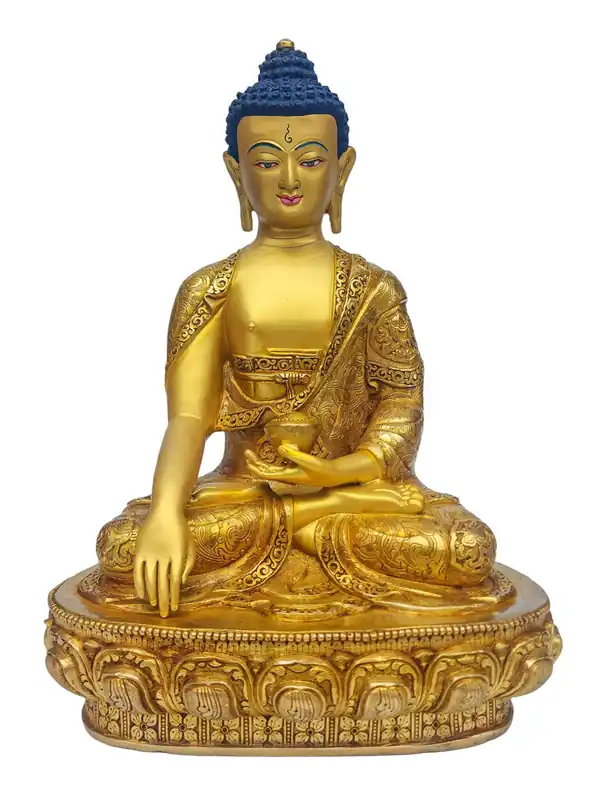 Statue de Bouddha Shakyamuni en cuivre – 35 cm