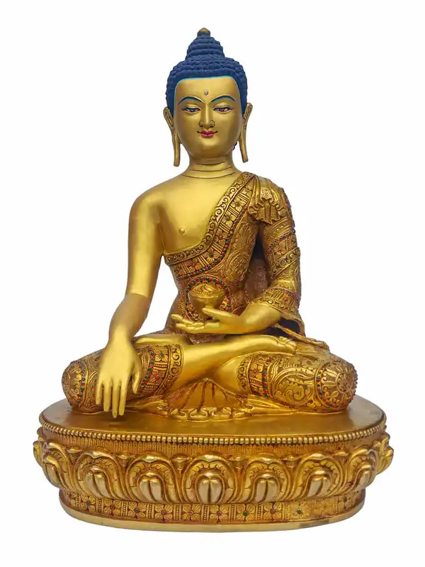 Statue en cuivre de Shakyamuni Bouddha – 37 cm, 5,58 kg