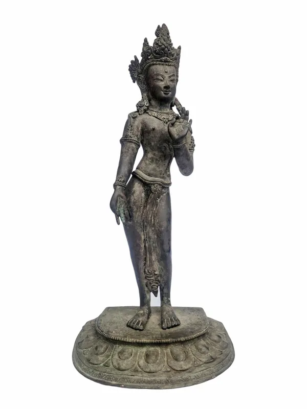 Statue en cuivre de Padmapani Lokeshvara – 42 cm de compassion et de sagesse