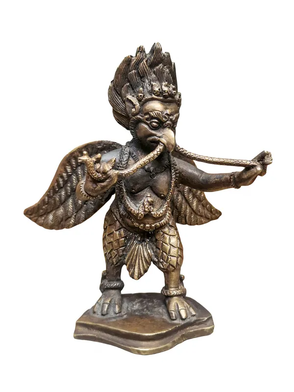 Statue de Garuda en bronze – Symbole de protection et de sagesse