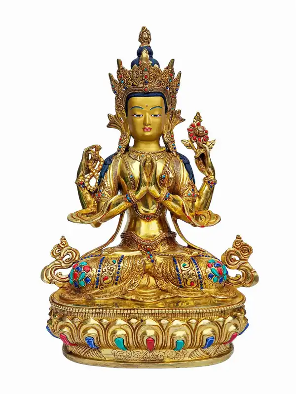 Statue de dorje sempa en cuivre – 37 cm de pure compassion et transformation