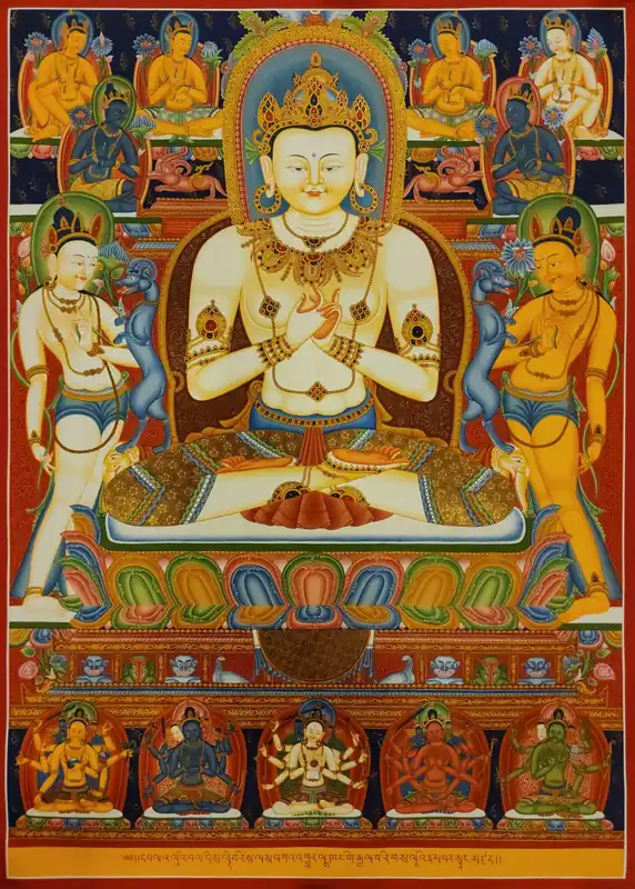 Thangka newar de Vairochana Bouddha