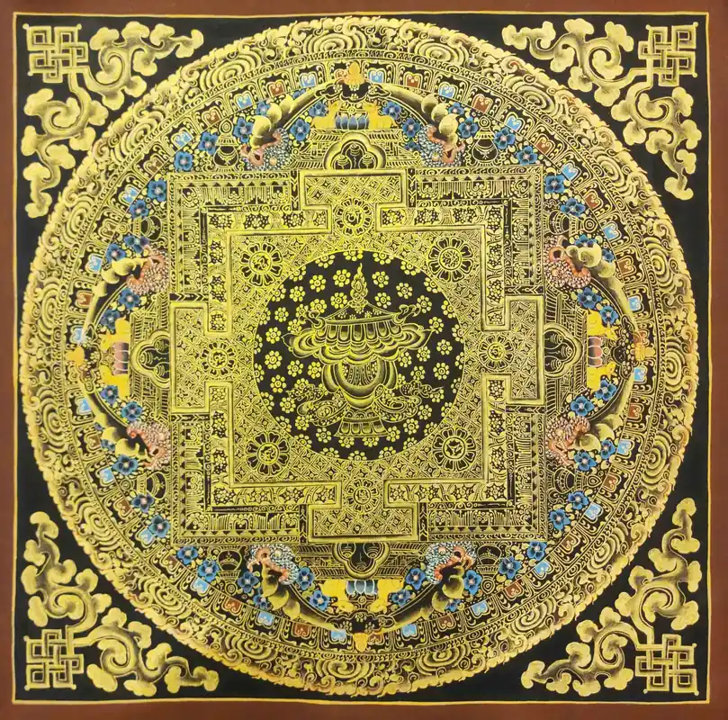 Thangka de Mandala – Toile de Coton, Design Vajrayana