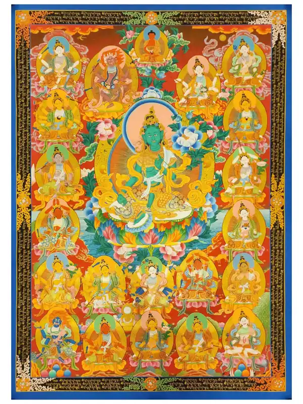 21 Thangka de Tara sur toile de coton