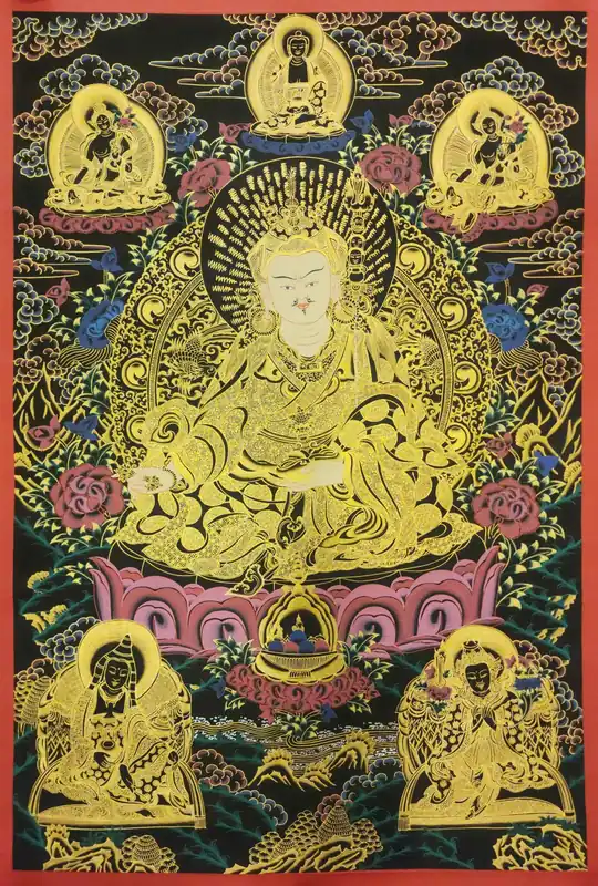 Thangka de Padmasambhava sur toile de coton