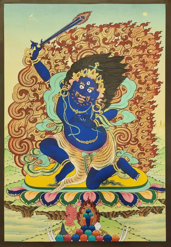 Thangka de Chandamaharoshana sur toile de coton