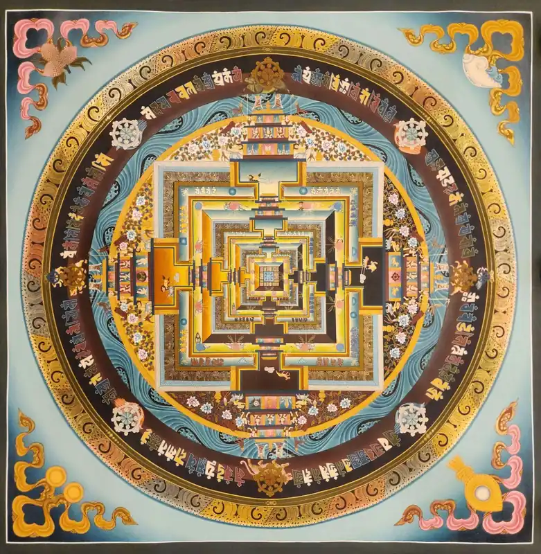Thangka du Mandala Kalachakra sur toile de coton