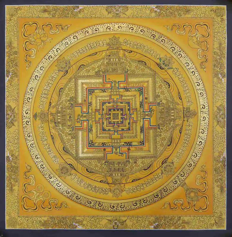 44 cm mandala tibétain de Kalachakra