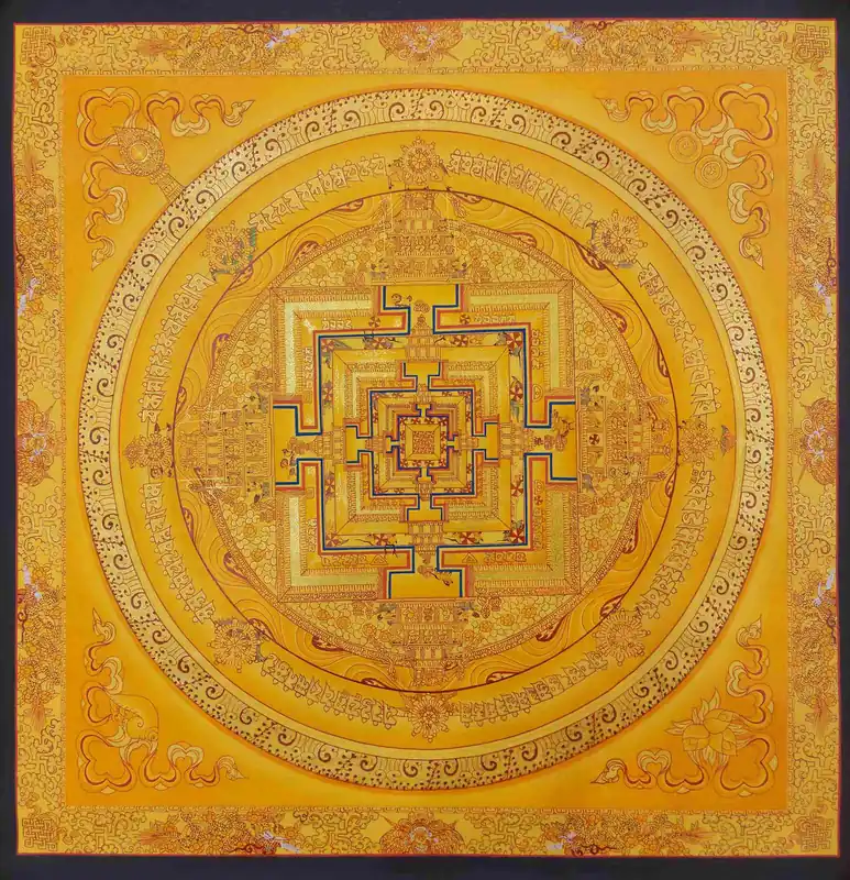 44 cm Kalachakra mandala rituel