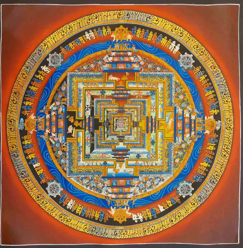 40 cm mandala tibétain de Kalachakra