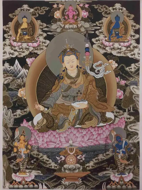 Padmasambhava avec Vajrasattva thangka art