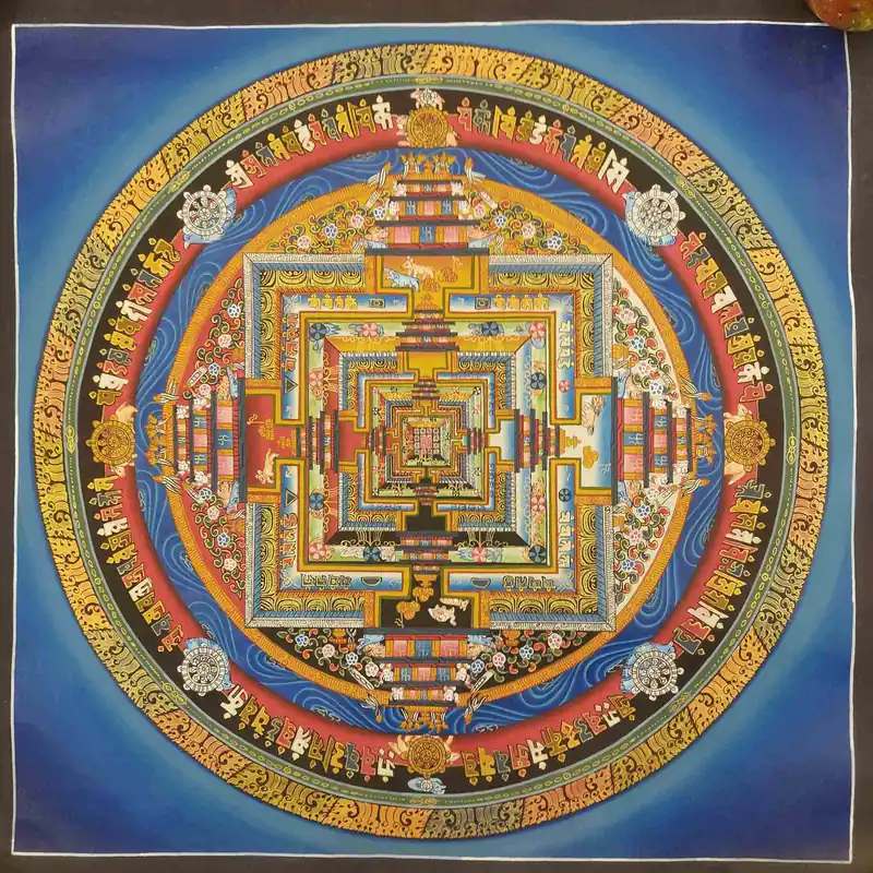 Art mandala rituel de Kalachakra de 40 cm